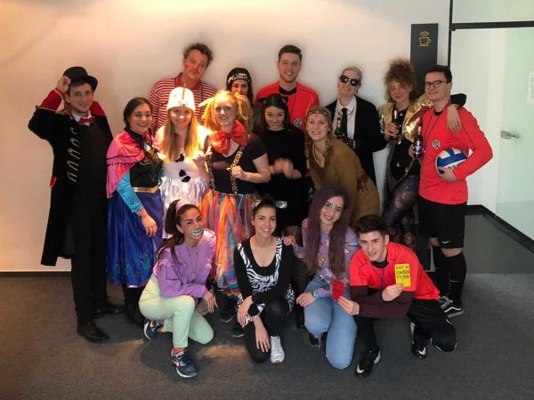 Gruppenfoto an Karneval