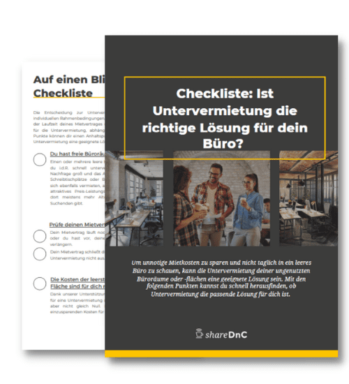 Checkliste - Eignung Bürountervermietung