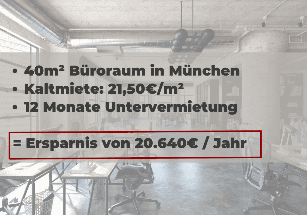 Mietkostenersparnis Büroraum München