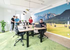 Schreibtisch im Coworking Space | Flat Mitgliedschaft