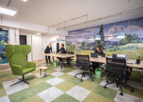 Schreibtisch im Coworking Space | Flat Mitgliedschaft