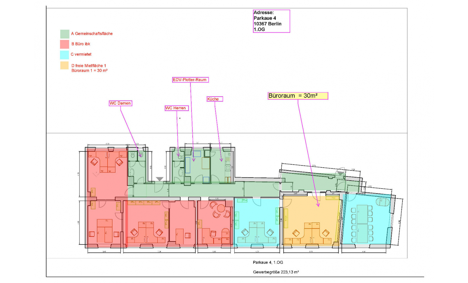 Büro mieten Parkaue Berlin 