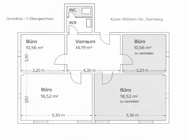 Abschließbares Büro in Starnberg (Söcking) – Bürogemeinschaft in Starnberg mit ruhiger Arbeitsatmosphäre — Bild 7