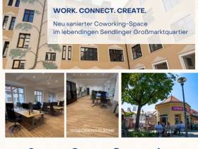 Sanierter Coworking-Space im lebendingen Sendlinger Großmarktquartier