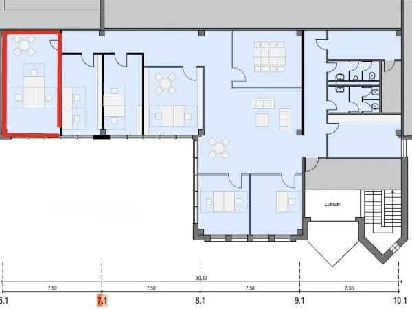 Abschließbares Büro in Köln (Junkersdorf) – Modernes Büro in kreativer Bürogemeinschaft in Köln-Junkersdorf — Bild 2