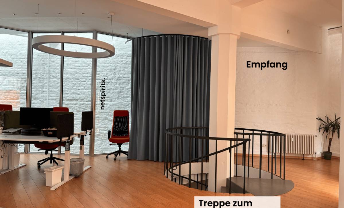 Empfangsraum mit zusätzlichen optional Arbeitsplätzen