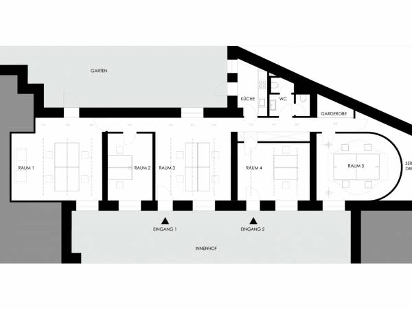 Repräsentative Bürogemeinschaft im sanierten Altbau mit Garten in — Bild 3