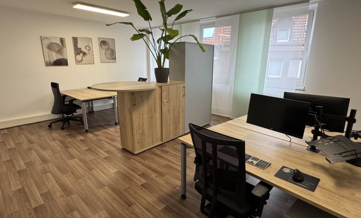 4er-Büro seitliche Ansicht