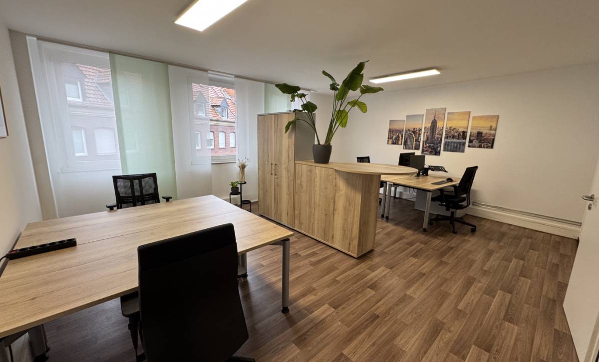 4er-Büro seitliche Ansicht