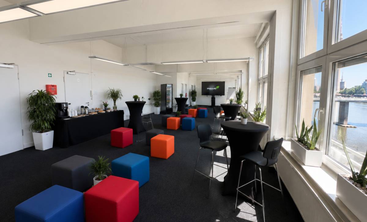 Innovativer Coworking Space mit Teambüros im Düsseldorfer Hafen