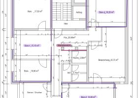 Grundriss - 3 Einheiten + Gemeinschaftsbereiche