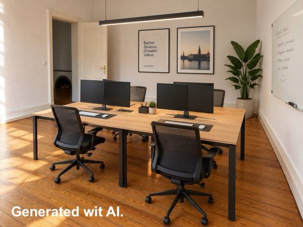 Abschließbares Büro in Hamburg (Altona-Altstadt) – Moderner Büroraum in Bürogemeinschaft in Altona-Altstadt — Bild 1