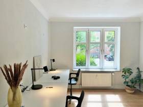Ein Schreibtisch im ehrlichen Barmbek