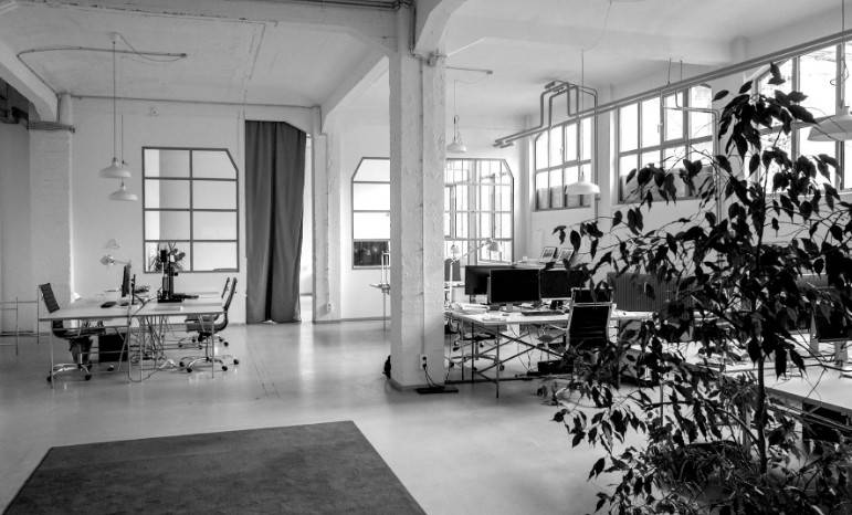 Arbeitsplätze im Büroloft